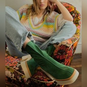 NWOT Free people Gigi boots Green size 9